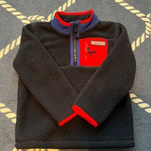 Toddler boys vinyard vines 1/2 zip Sherpa